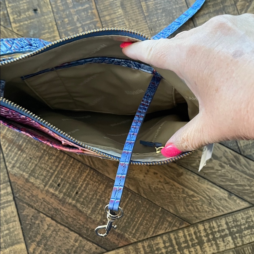 Brahmin Multicolor Crocodile Embossed Crossbody Bag - Picture 5 of 9